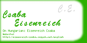 csaba eisenreich business card
